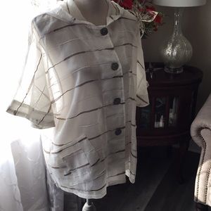 ULTIMATE brand sheer jacket/cover up